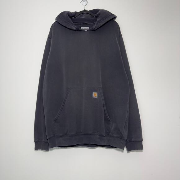 CARHARTT Faded Grey Navy Hoodie Hooded Sweatshirt  Size XLT Extra Large Tall - Picture 1 of 5